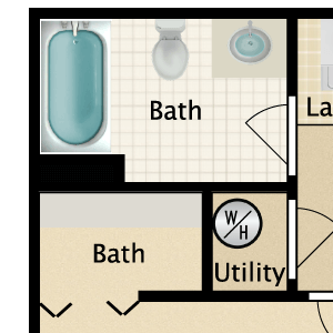 1 Bed 1 Bath A